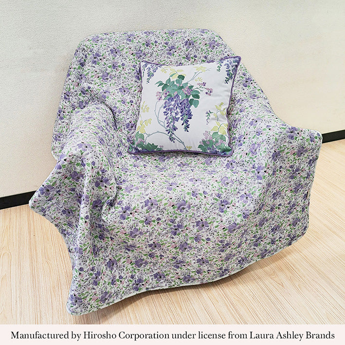 【LAURA　ASHLEY】ウィステリア　キルトマルチカバー　S　130cm X 190cm（メーカー希望小売価格￥25,850税込）