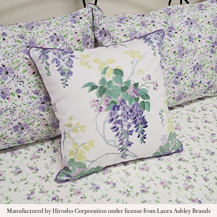 【LAURA　ASHLEY】ウィステリア　クッションカバー　45cmX45cm（メーカー希望小売価格￥7,744税込）