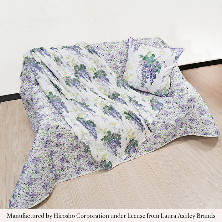 【LAURA　ASHLEY】ウィステリア　ガーゼケットハーフ　140cm X 100cm（メーカー希望小売価格￥9,460税込）