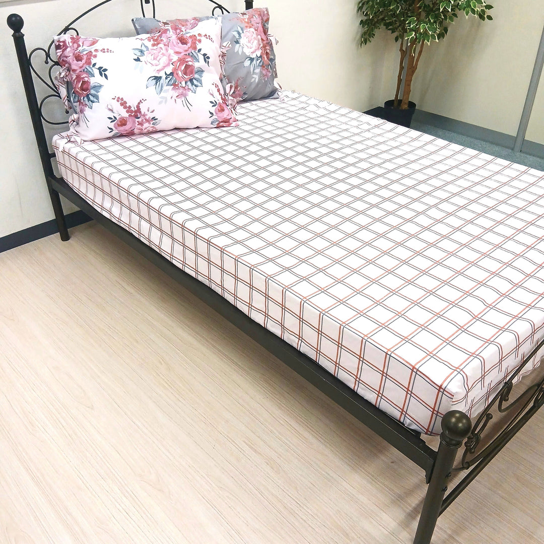 【LAURA ASHLEY】チスウィック　フィッティドシーツ　ダブル　140cm X 200cm（メーカー希望小売価格￥20,020税込）