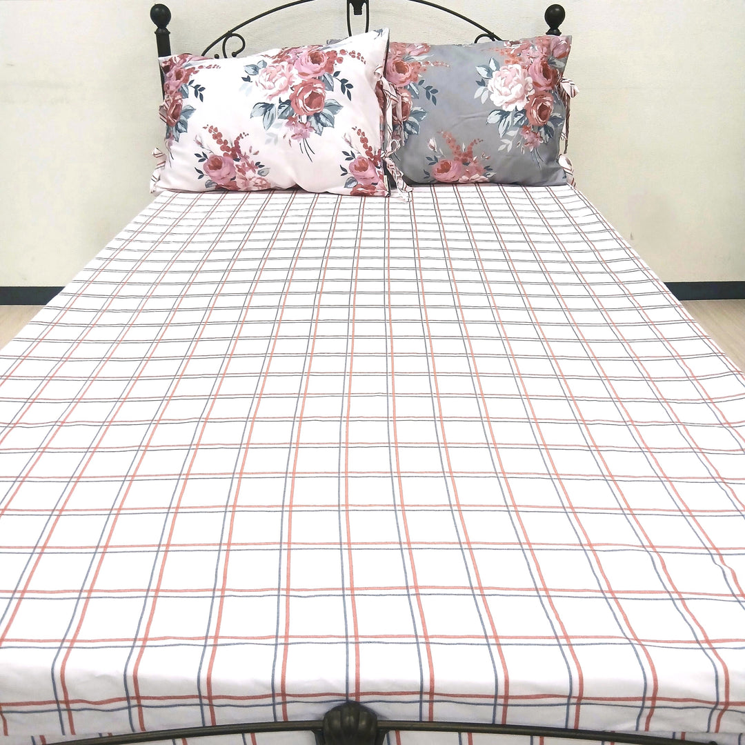 【LAURA ASHLEY】チスウィック　フィッティドシーツ　セミダブル　120cm X 200cm（メーカー希望小売価格￥18.700税込）