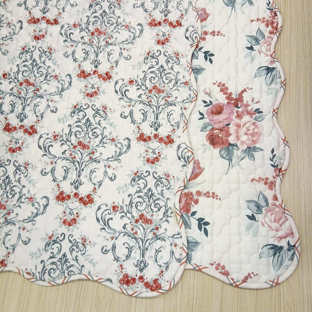 【LAURA ASHLEY】チスウィック　キルトマルチカバー　M　190cm X 190cm（メーカー希望小売価格￥34,870税込）