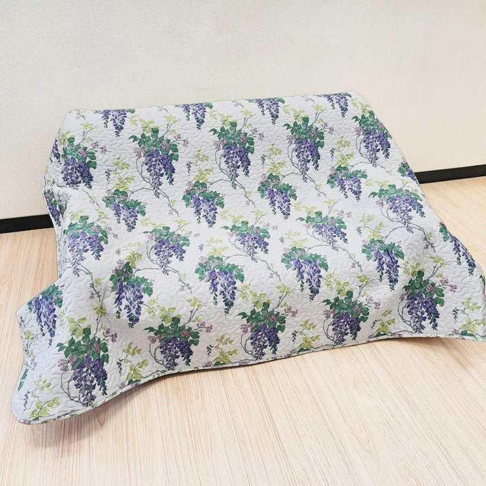 【LAURA　ASHLEY】ウィステリア　キルトマルチカバー　L　240cm X 190cm（メーカー希望小売価格￥43,120税込）